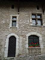 Perouges, Rue des Rondes (face a la Rue du For), Maison a porte de bois, Porte (5)